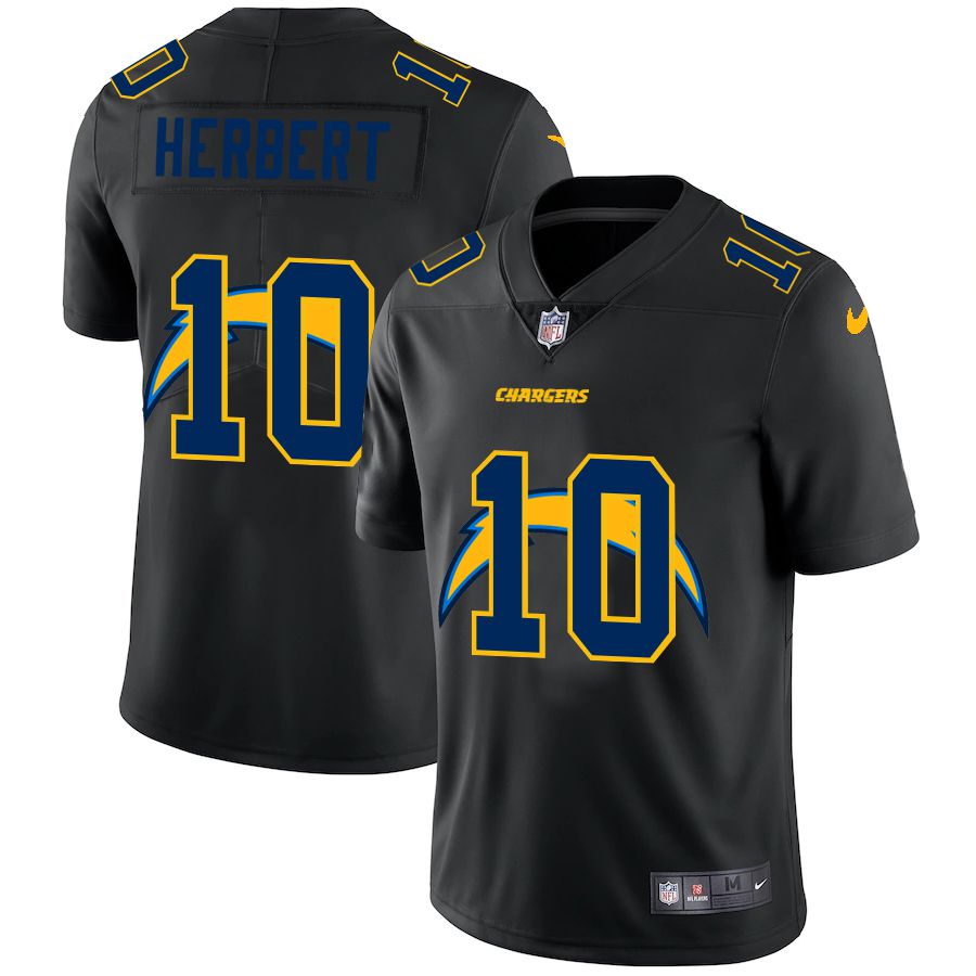 Men Los Angeles Chargers #10 Herbert Black shadow Nike NFL Jersey
